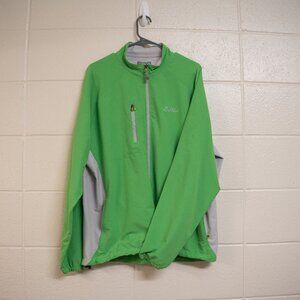Peter Millar Sea Island 1/4 Zip Wind Jacket Green Men's XL Pullover Golf Coat
